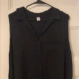 Button up black dress